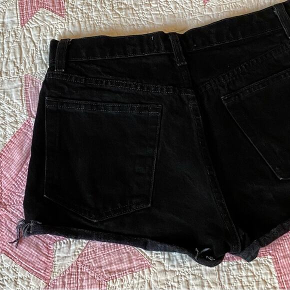 Reformation Jeans Dixie High Rise Jean Shorts Raw Hem Black Size 25 Dead-stock - Picture 11 of 14